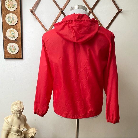 1980s Vintage Hooded Windbreaker Water Repellent Jacket - Picture 8 of 14